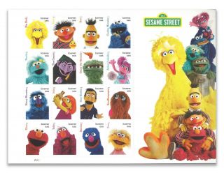 Usa 2019 Sesame Street 50th Anniv.  Popular Characters 16 - Stamp Sheetlet Muh