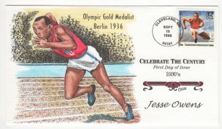 Sss: Collins Hp Fdc 1998 Celebrate Century 1930s Jesse Owens Sc 3185