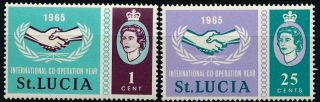 St.  Lucia 1965 International Co - Operation Year Mnh