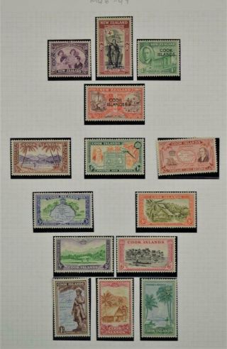 Cook Islands Zealand Stamps Selection On Page (z43)