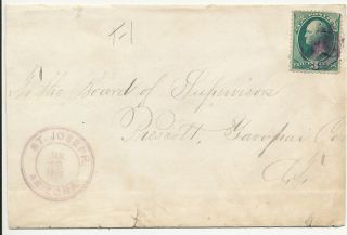 1879 St Joseph Arizona Territory Fine Purple Dlc Cds On Cut Down Large Envelope