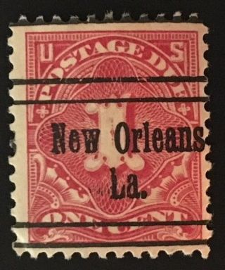 Orleans,  Lousiana Precancel - 1 Cent Postage Due (u.  S.  J61) La