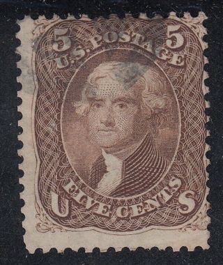 Tdstamps: Us Stamps Scott 76 5c Jefferson Cv$145.  00