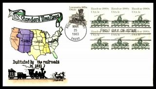Mayfairstamps Us Fdc 1983 Trains Rochester Us Standard Time Zones Instituted By