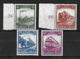 Germany Reich 1935 Nh I Complete Set Of 4 Michel 580 - 583 Cv €130 Vf