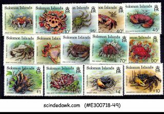 Solomon Islands - 1993 Crabs - Marine Life - 14v - Nh