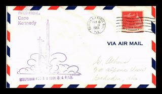 Dr Jim Stamps Us Minuteman Missile Fired Space Event Air Mail Cover 1964
