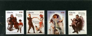 Palau 2005 Paintings By Norman Rockwell Set Of 4 Stamps Mnh
