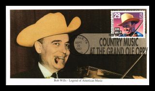 Dr Jim Stamps Us Bob Wills Country Music Legend First Day Cover Nashville