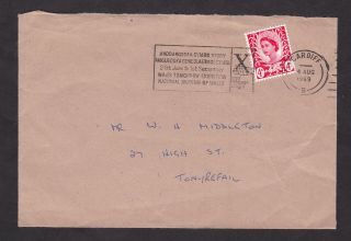 Gb Great Britain 1969 Wilding Qeii Wales Regional On Cover