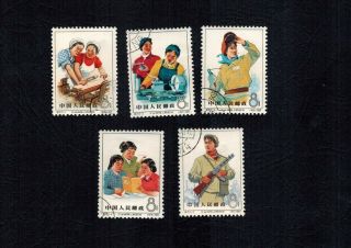 Pr China 1962 S71 Sc 886 - 890 Women On Industrial Front Full Set Cto A