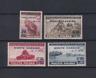 Poland 1944,  Government In Exile,  Monte Cassino,  Fisher 338,  R338,  S338,  T338,  Mnh