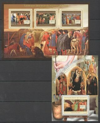Bc043 2012 Guinea Art Paintings Italian Great Masters Masaccio Kb,  Bl Mnh