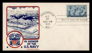 Dr Who 1945 Fdc Navy Military Smartcraft Wwii Patriotic Cachet E51717