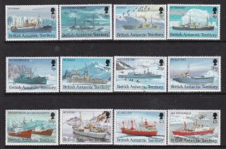 Bat British Antarctic Territory 1993 Ships Definitive Set Never Hinged