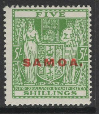 Samoa Sg172 1932 5/= Green Mtd