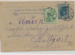 Lk51987 Romania 1906 To Stuttgart Postcard
