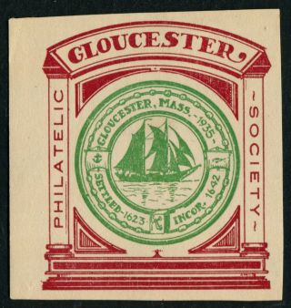 Usa 1935 Gloucester Philatelic Society Label