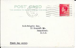 1936 Edward Viii 1d First Day Cover
