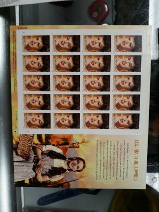 Legends Of Hollywood Judy Garland 4077 Sheet Of Twenty 39 Cent Stamps By Scott