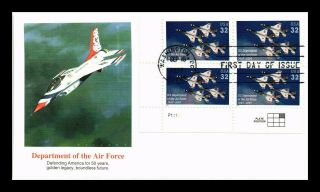 Dr Jim Stamps Us Department Of The Air Force First Day Cover Plate Block