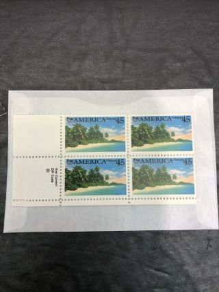 U.  S.  Scott C127 Plate Block Of 4,  Mnh,  Usairmail 45c,  Mails In Glassine Enve