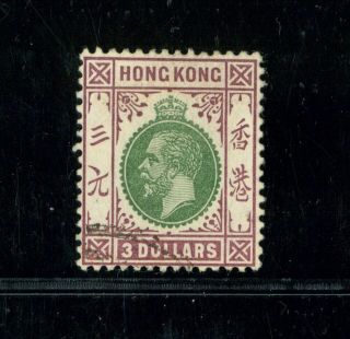 (hkpnc) Hong Kong 1912 Kgv $3 Vfu