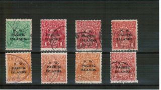 North West Pacific Islands Mixed Selection Of Overprints On Aust Kgv