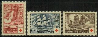 Finland B24 - 26 Complete Set 1937 Mnh