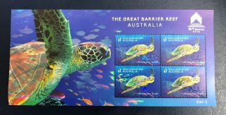 Australia Great Barrier Reef Green Sea Turtle Macau 2018 Stampex