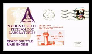 Dr Jim Stamps Us Space Shuttle Main Engine Test Event Cover Bay St Louis 1977