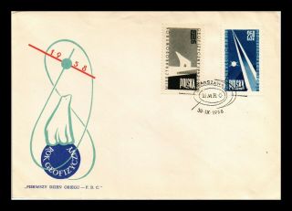 Dr Jim Stamps International Geophysical Year Fdc Poland European Size Cover
