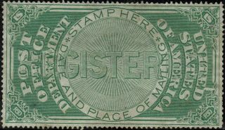 Oxf1 1872 Post Office Registry Seal Stamp - No Gum - - Vf - - Crease