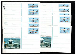 10x Germany - Postcards - Europa Cept - Airplanes