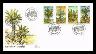 Dr Jim Stamps Palm Trees Fdc South Africa Scott 75 - 78 Monarch Size Cover