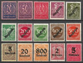 Germany Weimar Republic 1923 Mnh/mh - Inflation Officials O/p Values - 95