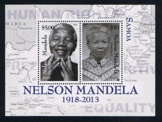 Samoa Nelson Mandela Commemorative Souvenir Sheet Stamp Issue