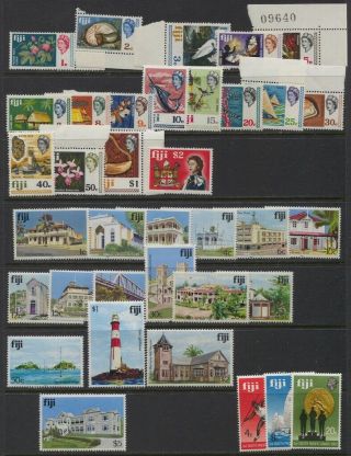 Fiji Sc 260 - 276 & 1977 - 1994 Definitives (various Dates) Mnh $77.  90