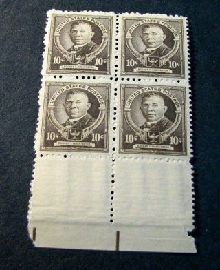 Us Plate Blocks Famous Americans Stamp Scott 873 Washington 1940 Mnh L225