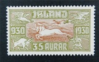Nystamps Iceland Stamp C6 Og H $73