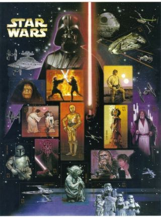 2007 41c Star Wars,  Full Sheet Of 10 Stamps,  Mnh