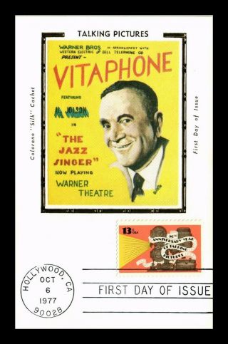 Dr Jim Stamps Us Vitaphone Sound Centennial Colorano Silk Fdc Postcard