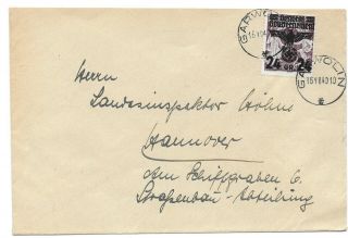 Germany Postal History Poland Occup Cover Addr Hannover Canc Garwolin Yr 