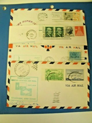 Outstanding Lot (8) Vintage First Day Covers,  Airlines 1st Flight 1930 
