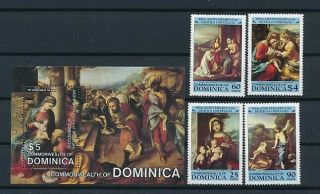 D277372 450th Anniversary Death Of Corregio Paintings Mnh,  S/s Dominica