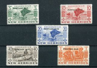 Hebrides 1953 Postage Due Set Of 5 Sg.  D11/15 Mlh