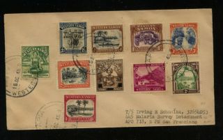 Western Samoa Great Franking Cover To Us 1945 Hc0326