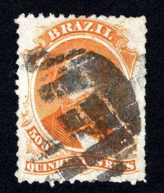 Brazil 1866 Stamp Mi 29 Killer - Canc.  Cv=50€ Lot2