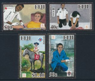 2011 Fiji International Year Of Volunteers Set Of 4 Fine Mnh