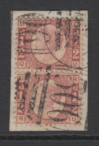 Gb Qv 1/2d Rose Sg49 Plate 11 Bantam Qu/ru 1870 Stamps Frome 306